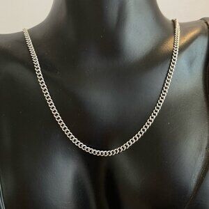 Sterling silver Cuban link chain necklace